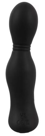 Черная анальная пробка с вибрацией, вращением и пультом ДУ RC Butt Plug with 2 Functions